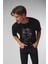 Siyah Düşünen Adam Baskılı Oversize Tshirt 1