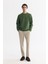 Erkek Haki Bisiklet Yaka Pamuklu Baskılı Elastan Sweatshirt A42y1221 5