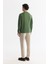 Erkek Haki Bisiklet Yaka Pamuklu Baskılı Elastan Sweatshirt A42y1221 4