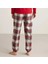 Pamuklu 4 Mevsim Giyilebilir Beli Ayarlanabilir Kadın Tek Alt Ekoseli Pijama W606 2