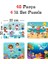 48 Parça Ahşap Eğitici Yapboz Puzzle Seti (Set 1) 1