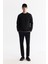 Erkek Siyah Bisiklet Yaka Baskılı Elastan Regular Fit Sweatshirt A42Y1335 5