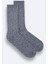 Erkek Lacivert Yün Karışımlı Fitilli Soket Çorap A42Y8500 2