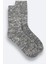 Erkek Gri Pamuklu Nopeli Soket Çorap A42y8501 2