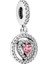 Pembe Taşlı Kalp Charm 1