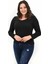 Kadın Büyük Beden Uzun Kollu Basic Bluz 1759-25 1