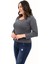Kadın Büyük Beden Uzun Kollu Basic Bluz 1759-25 3