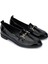 Kadın Deri Siyah Açma Loafer Ayakkabı 1062 01 Bn Ayk SK24-25 Sıyah Acma 2