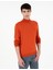 Erkek Turuncu Slim Fit Yarım Balıkçı Yaka Basic Triko Kazak 50296614-VR051 1