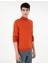 Erkek Turuncu Slim Fit Yarım Balıkçı Yaka Basic Triko Kazak 50296614-VR051 3