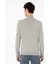 Erkek Açık Gri Melanj Slim Fit Yarım Balıkçı Yaka Basic Triko Kazak 50296614-VR091 5