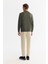 Erkek Haki Bisiklet Yaka 3 Iplik Şardonlu Baskılı Sweatshirt A42y1306 4