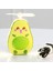 LED Işıklı Makyaj Aynası Mini El Fanı USB Şarjlı Avakado Figürlü Fonksiyonel Vantilatör 4