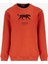 Koyu Turuncu Erkek Bisiklet Yaka Relaxed Fit Baskılı Sweatshirt D4WM-SWT3247 4