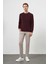 Erkek Bordo Trend Bisiklet Yaka Sweat-Shirt 4