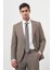Erkek Kahve Yün Slim Fit Mono Yaka Takım Elbise 2