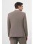 Erkek Kahve Yün Slim Fit Mono Yaka Takım Elbise 5