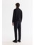 Erkek Siyah Dik Yaka Fermuarlı Baskılı Pamuklu Regular Fit Sweatshirt A42Y1367 4