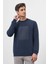 Erkek Marine Trend Bisiklet Yaka Sweat-Shirt 3