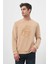 Erkek Bej Trend Bisiklet Yaka Sweat-Shirt 3