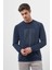 Erkek Marine Trend Bisiklet Yaka Sweat-Shirt 4