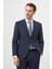 Erkek Lacivert Yün Slim Fit Mono Yaka Takım Elbise 1