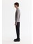 Erkek Gri Bisiklet Yaka Pamuklu Baskılı Elastan Sweatshirt A42y1313 3