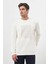 Erkek Ekru Trend Bisiklet Yaka Sweat-Shirt 1
