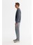 Erkek Antrasit Bisiklet Yaka Pamuklu Baskılı Elastan Regular Fit Sweatshirt A42Y1221 2