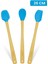 Indigo 3'lü Turkuaz Bambu Silikon Spatula Seti Uzun 26 Cm 1
