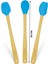 Indigo 3'lü Turkuaz Bambu Silikon Spatula Seti Uzun 26 Cm 3