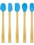 Indigo 5'li Turkuaz Bambu Silikon Spatula Seti Uzun 26 Cm 5