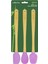 Indigo 3'lü Pembe Bambu Silikon Spatula Seti Uzun 26 Cm 4