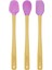 Indigo 3'lü Pembe Bambu Silikon Spatula Seti Uzun 26 Cm 5