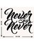 - Never Say Never Yazısı Metal Duvar Tablosu - Ev Dekorasyon - Metal Duvar Yazısı - 50 X 47 - Cm -Siyah - Text-023 5