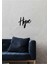 - Hope Yazısı Metal Duvar Tablosu - Ev Dekorasyon - Metal Duvar Yazısı - 50 X 45 - Cm -Siyah - Text-002 1