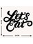 - Let's Eat Yazısı Metal Duvar Tablosu - Ev Dekorasyon - Metal Duvar Yazısı - 50 X 37 - Cm -Siyah - Text-111 5