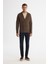 Erkek Vizon Mono Yaka Kruvaze Torba Cepli Yün Karışımlı Triko Regular Fit Hırka A42Y5153 5