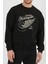 Custom Motorcu Baskılı Siyah Unisex Kadın Erkek Pamuklu Sweatshirt CU333 1
