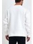 Kuromi Baskılı Beyaz Unisex Kadın Erkek Pamuklu Sweatshirt CU339 4