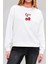 Cherry Kiraz Baskılı Beyaz Unisex Kadın Erkek Pamuklu Sweatshirt CU347 1