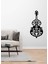 - Icon Keman Metal Duvar Müzik Tablosu - Ev Ofis Dekorasyonu - 45 x 100 - cm - Siyah - MÜZIK-041 2