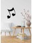- Notanın Kalbi Metal Duvar Müzik Tablosu - Ev Ofis Dekorasyonu - 50 x 36 - cm - Siyah - MÜZIK-077 1