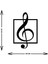 - Çerçeveli Sol Anahtarı Metal Duvar Müzik Tablosu - Ev Ofis Dekorasyonu - 60 x 40 - cm - Siyah - MÜZIK-091 5