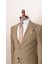 Erkek Slim Fit Kırçıllı Kumaş Yelekli Takım Elbise 4