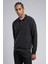 Newblend Erkek Polo Yaka Sweatshirt Antrasit 2