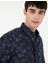 Erkek Lacivert Slim Fit Uzun Kollu Gömlek 50292130-VR033 2