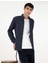 Erkek Lacivert Çizgili Regular Fit Uzun Kollu Gömlek 50293947-VR033 3