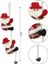 Yılbaşı Dekor Süsü Asılabilir Dekoratif Ipe Tırmanan Zilli Peluş Noel Baba 45 cm 3