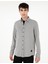 Erkek Gri Çizgili Regular Fit Uzun Kollu Gömlek 50293947-VR024 3